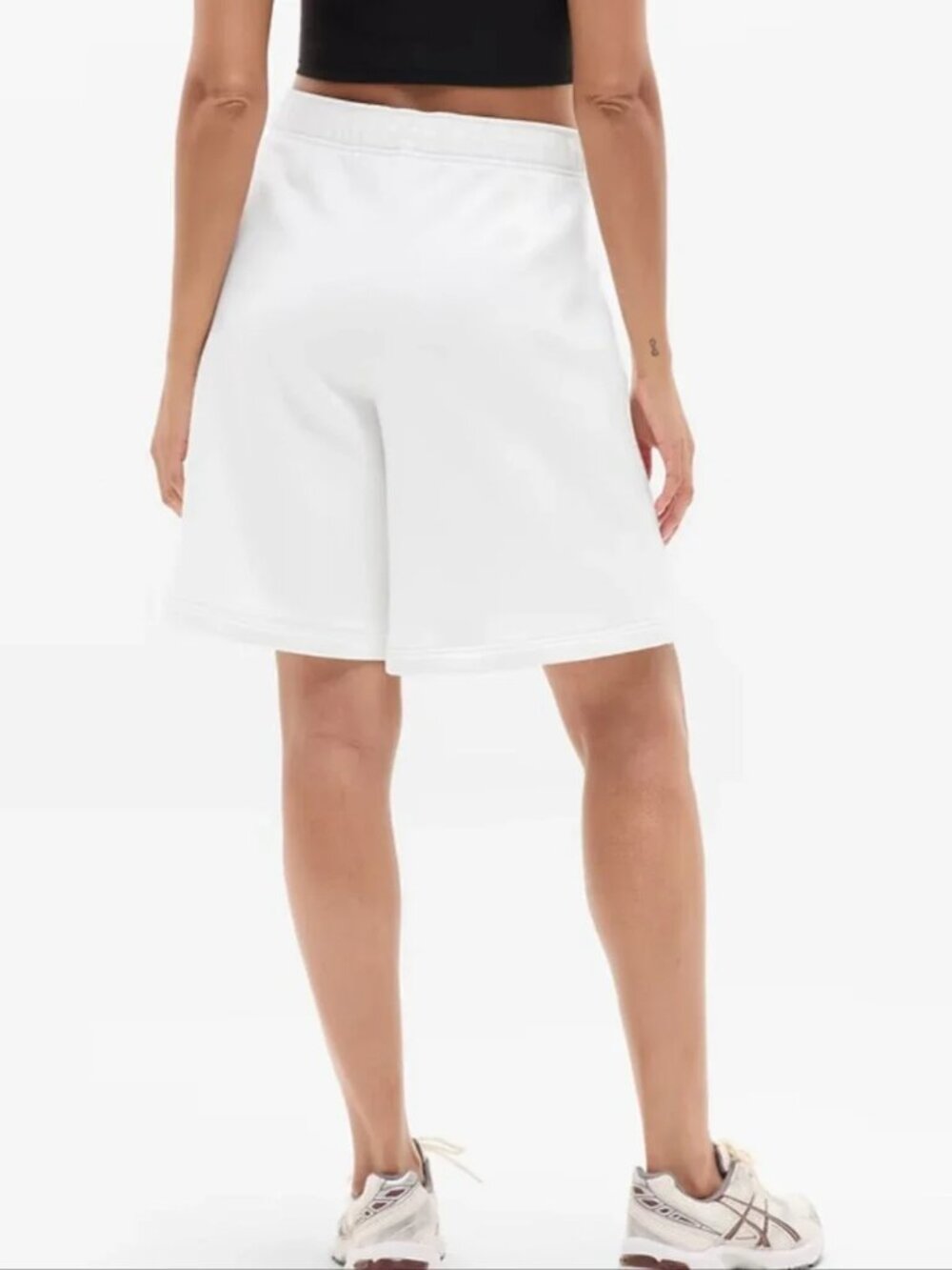 NWT Athleta Heavyweight Terry Bermuda Shorts in White - Picture 10 of 10
